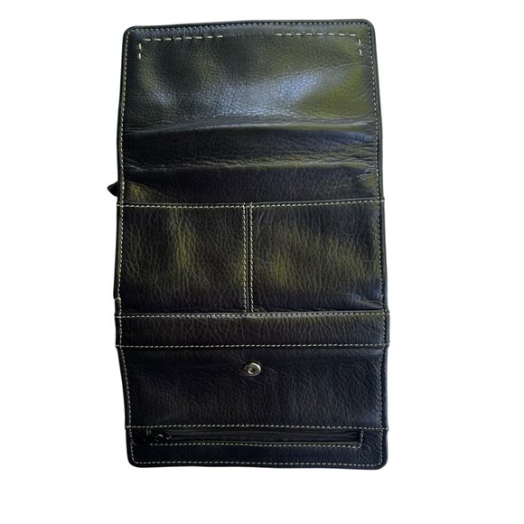 Fossil Black Leather Tri-Fold Wallet - Picture 7 of 12